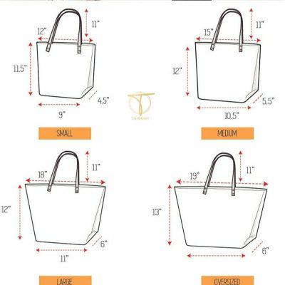 kích thước túi tote tiêu chuẩn