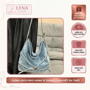 Túi Đeo Vai LYNA Denim Dáng Hobo Bụi Bặm