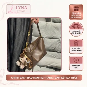 Túi Đeo Vai LYNA Da Mềm Móc Khóa Gấu